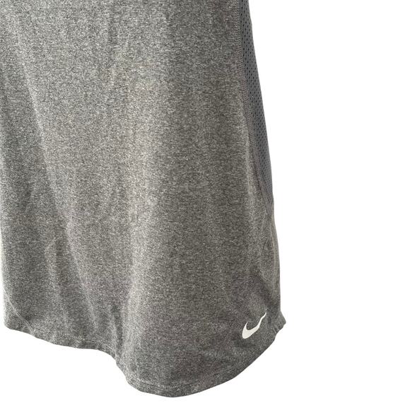 Nike Dri-FIT Elastika Gray Cross-Over Logo Strap Active Tank Size M Workout - Picture 3 of 5